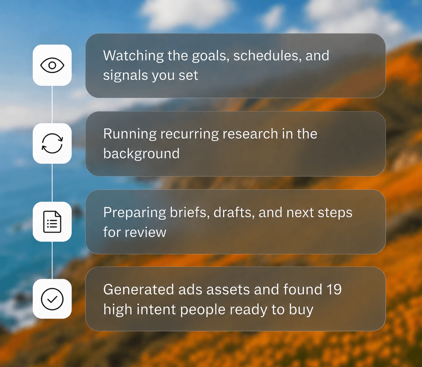 August AI automated recurring workflows monitoring goals, schedules, and business signals