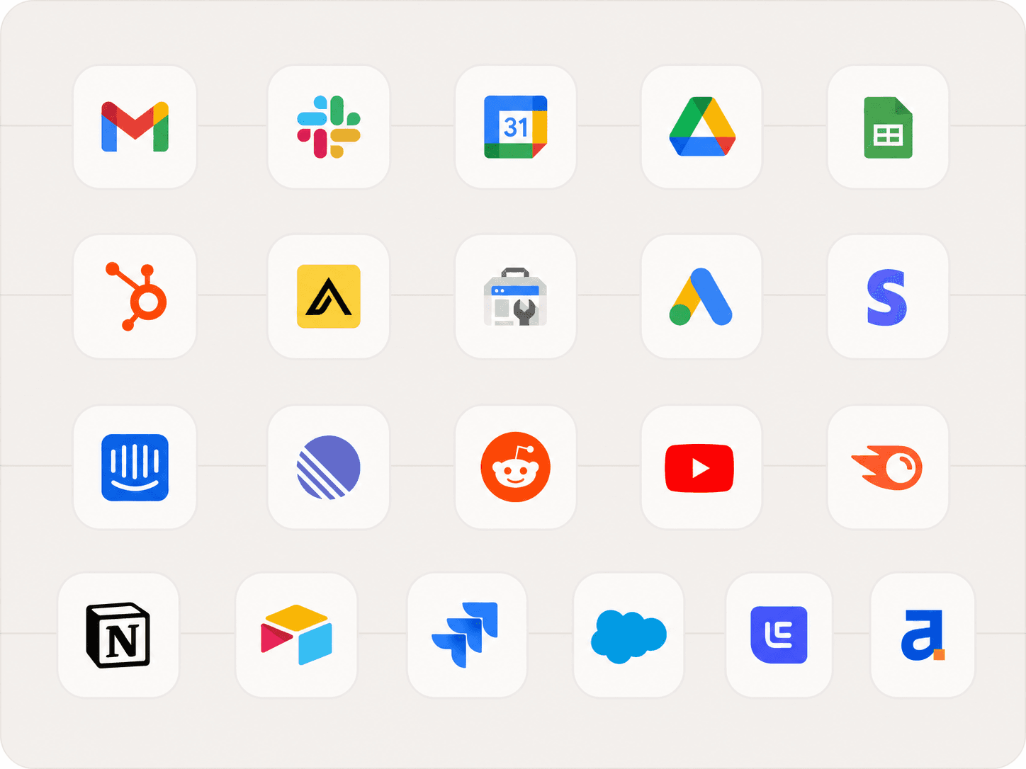 August AI connected to business tools, growth apps, and team integrations